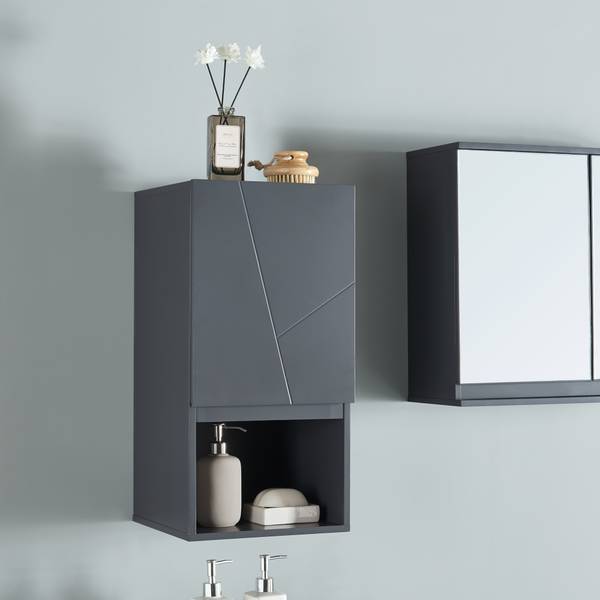 Hängeschrank Overath Grau - Holzwerkstoff - 30 x 60 x 30 cm