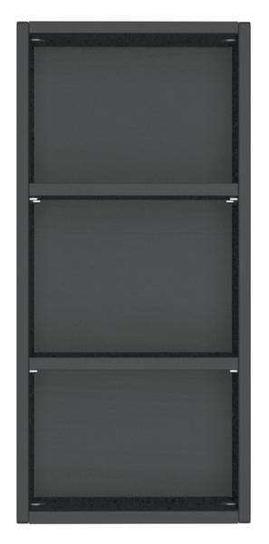 Unterbecken-Set Davos 90cm Grau - Holzwerkstoff - 90 x 180 x 47 cm