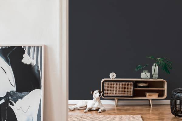 Vliestapete 4006 einfarbig glatt Design Schwarz - Fleece - 53 x 1005 x 1 cm