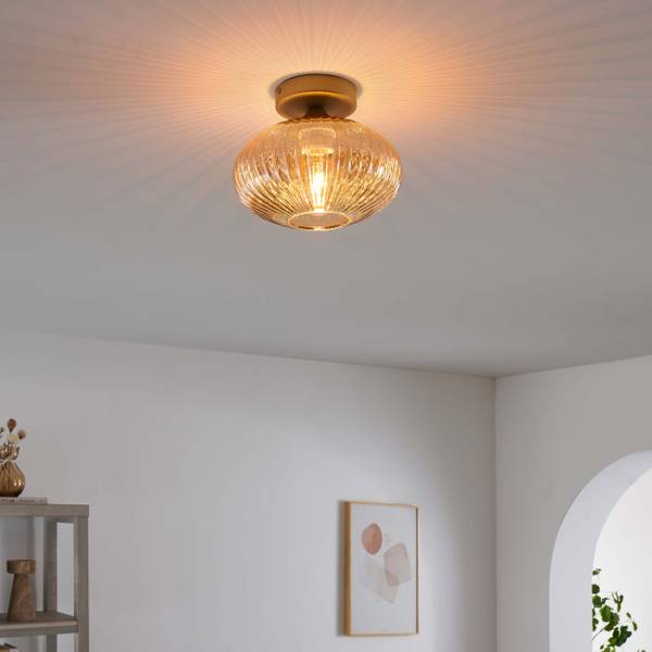 Wandleuchte Ambrine Gold - Metall - 24 x 24 x 20 cm
