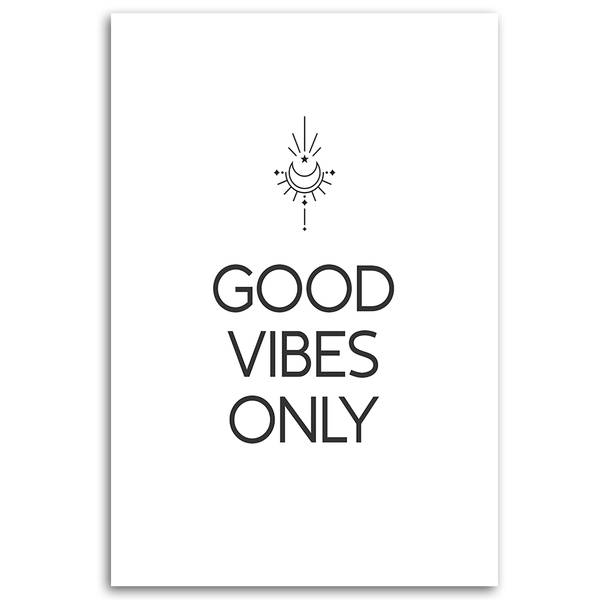 Tableau déco inscription « good vibes » 70 x 100 cm