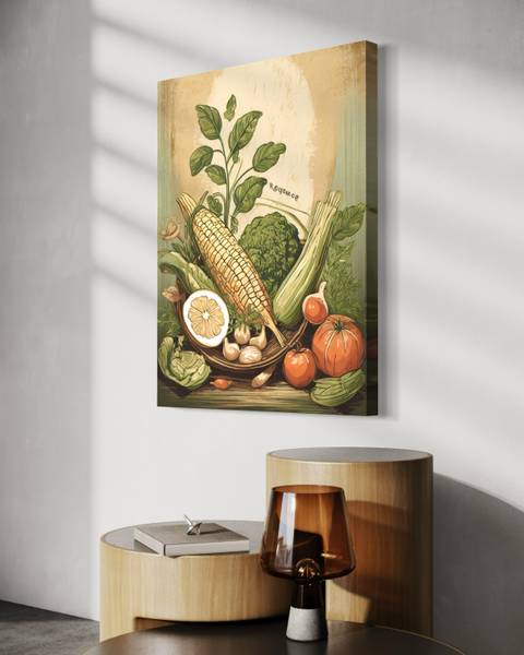 Wandbild gemüse in der küche essen natur 40 x 60 cm