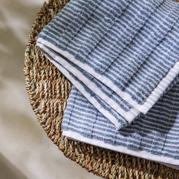 Handtuch TIRAS Blau - Textil - 50 x 1 x 90 cm