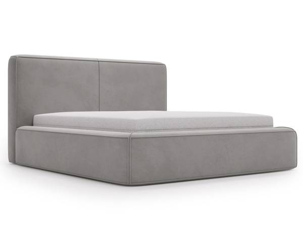Polsterbett AMARO Silber - Liegefläche Breite: 160 cm