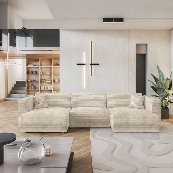 Ecksofa SARMO T Creme