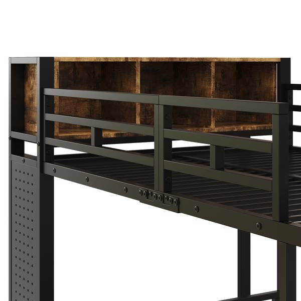 Etagenbett TIEHEI76 Ⅰ Schwarz - Metall - 126 x 177 x 234 cm