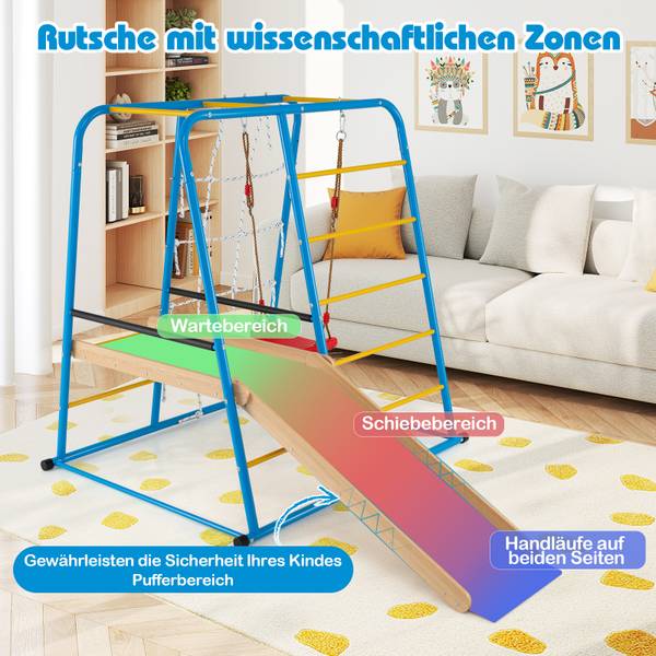 Kletterspielset EB50407NX+DE Blau - Metall - 150 x 158 x 225 cm