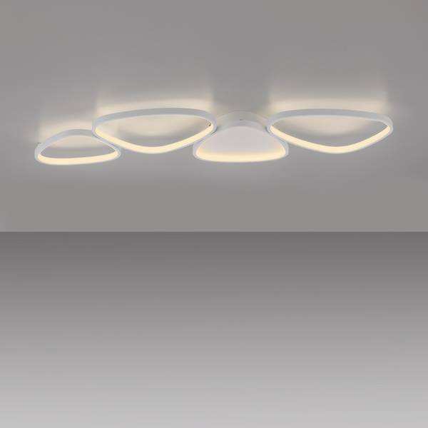 LED Deckenlampe PEBBLES Weiß - Metall - 38 x 7 x 116 cm