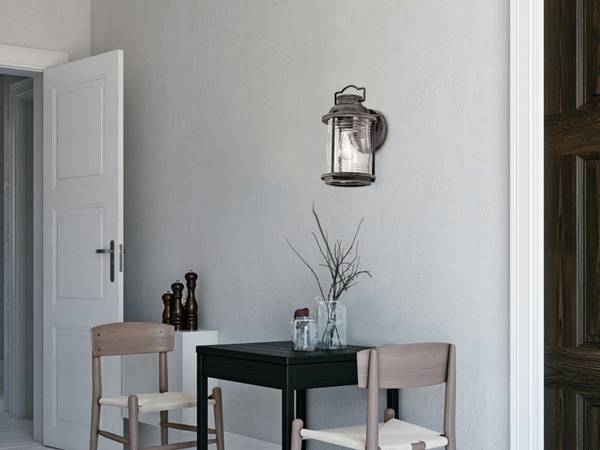 Außenwandlaterne Anthrazit, Höhe 28cm Anthrazit - Durchsichtig