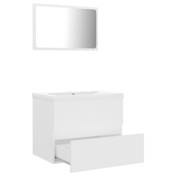 Badezimmermöbel-Set 3007834 (3-teilig) Weiß - Holzwerkstoff - 60 x 45 x 38 cm