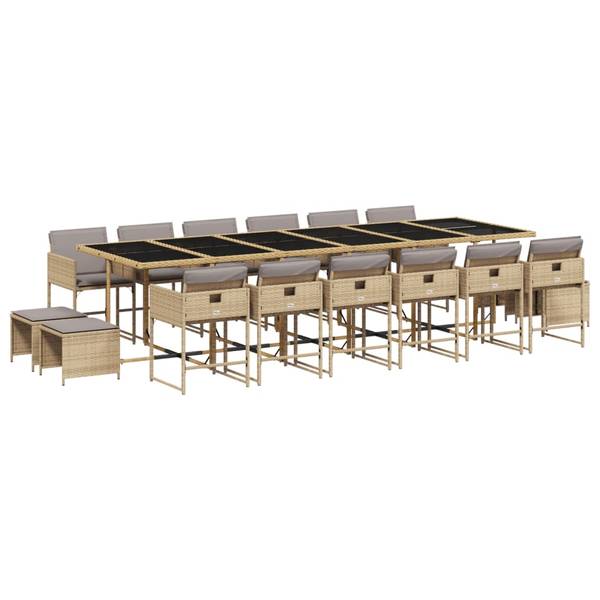Tuinset 3043046-2 set van 17 beige - grijs
