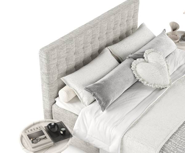 Boxspringbett Divine Grau - Liegefläche Breite: 180 cm