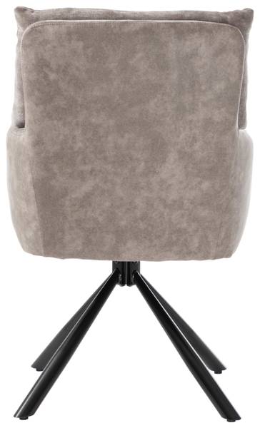 Armlehnstuhl SOPHIE Grau - Metall - Textil - 60 x 93 x 67 cm