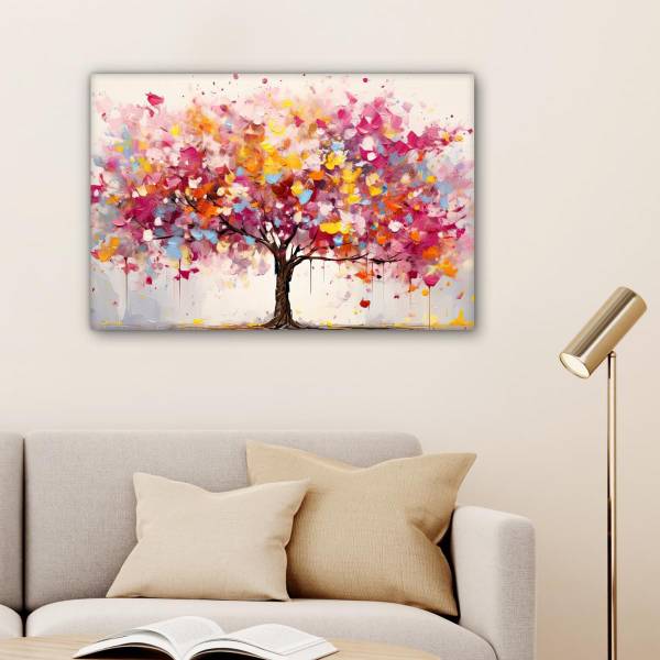 TABLEAU SUR TOILE Aquarelle 90 x 60 cm