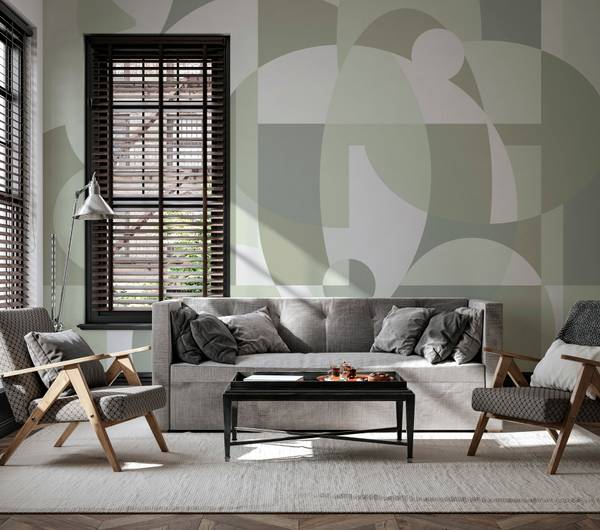 Panorama-Tapete Teibi Grün