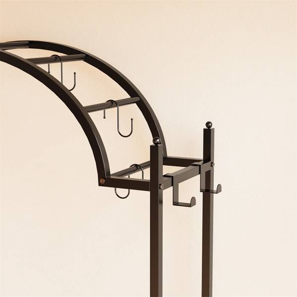 Regal Noir Natur Schwarz - Holzwerkstoff - 30 x 190 x 100 cm