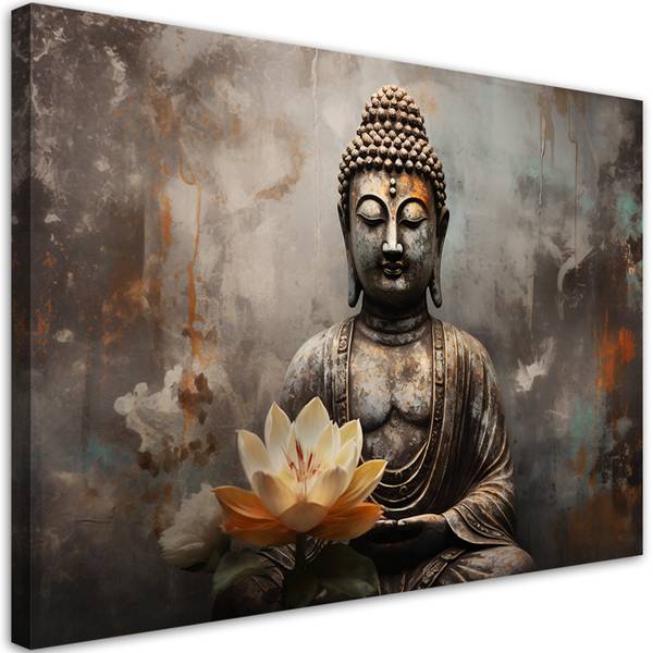 Canvas schilderij Boeddha 90 x 60 cm