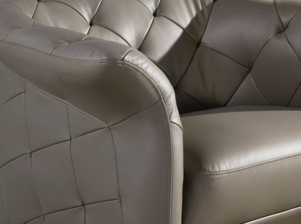 Chester-Sessel 5132 Grau - Flachgewebe - Kunstleder - 112 x 81 x 99 cm