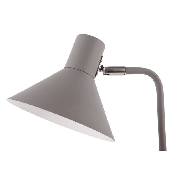 Tischleuchte Office Curved Grau - Eisen - 22 x 51 x 18 cm