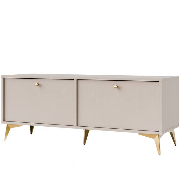 TV-Lowboard FLOREN I grijs - plaatmateriaal op houtbasis - 121 x 49 x 41 cm