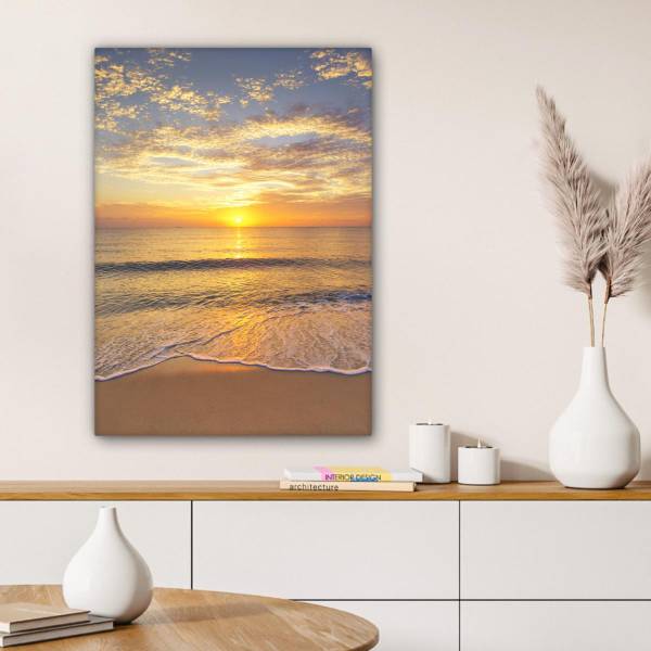 LEINWANDBILD Strand Meer 60 x 80 cm
