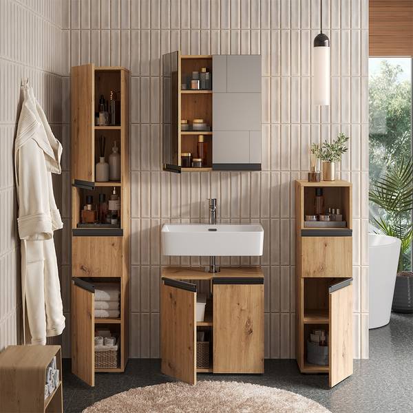 Badmöbel-Set Torren 59596 Braun - Holzwerkstoff - 60 x 58 x 35 cm