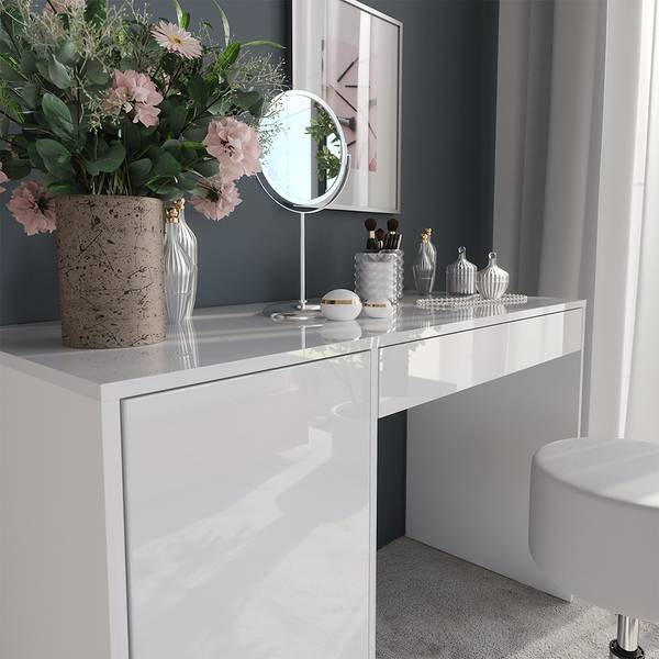 Kaptafel Sherry 57612 wit - plaatmateriaal op houtbasis - 120 x 76 x 51 cm