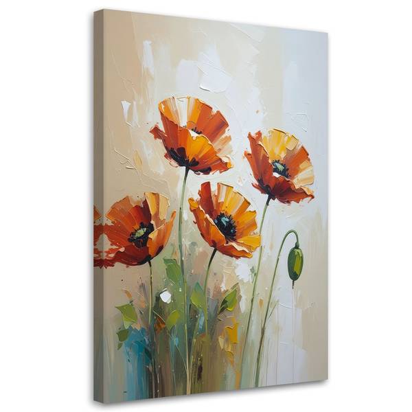 Wandbild mohnblumen 80 x 120 cm