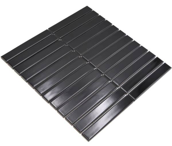 Mosaikfliesen 24-S50 Schwarz - Keramik - 30 x 30 x 30 cm