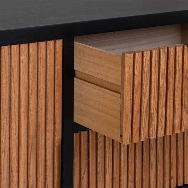 Sideboard Saori Braun - Holzwerkstoff - 120 x 81 x 40 cm