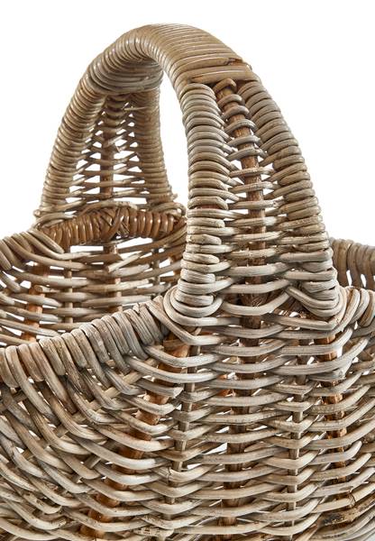 Einkaufskorb GIULIA Grau - Rattan - 37 x 40 x 48 cm