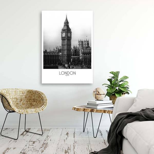 Tableau déco londres big ben 60 x 90 cm