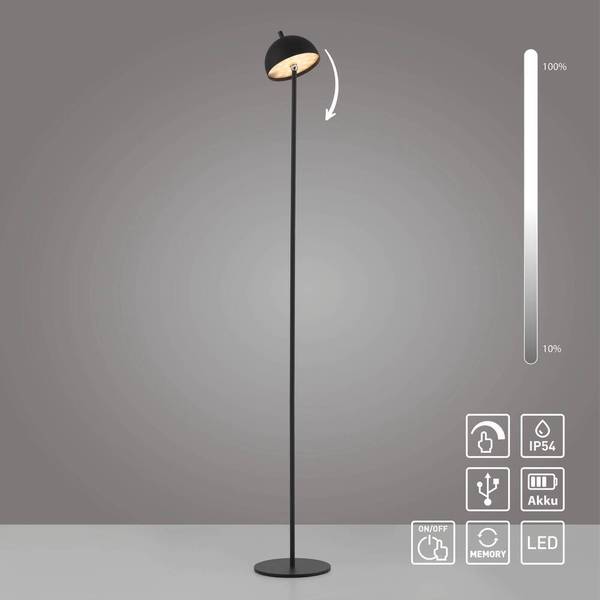 LED Stehlampe BELLIS Schwarz