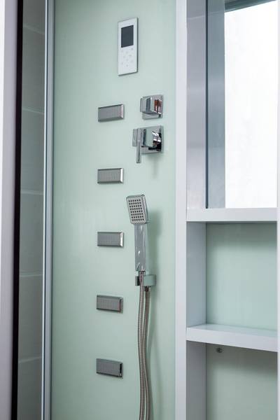 Stoomdouche LUXORIE XL wit - glas - 120 x 220 x 90 cm