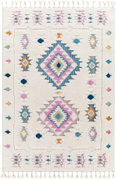 Hoogpolig Vloerkleed GALESBURG wit - polypropeen - 160 x 4 x 213 cm