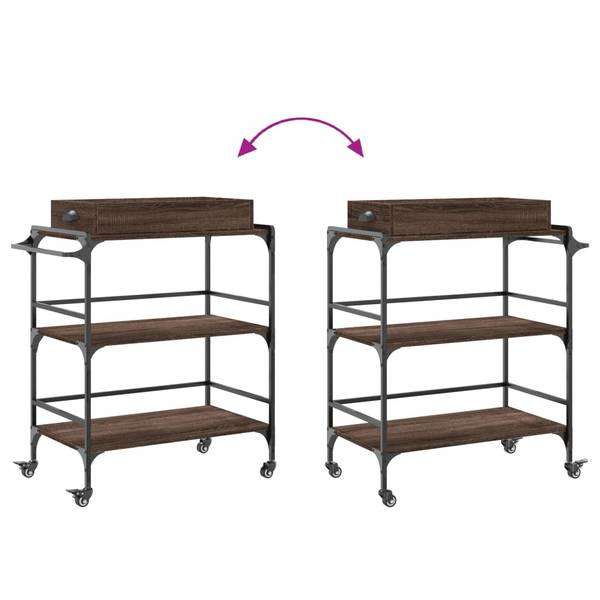 Chariot de cuisine 3032998 Marron foncé