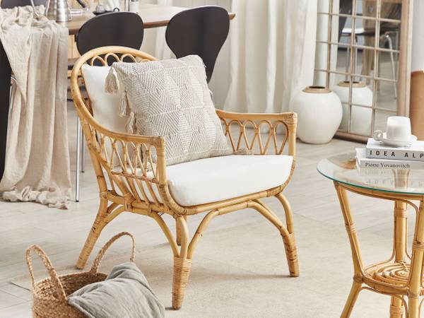 Sitzgruppe SIBARI 11-tlg Braun - Weiß - Rattan - 123 x 81 x 75 cm