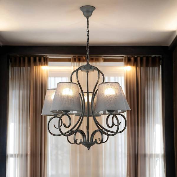 Lustre PURAHT Anthracite - 55 x 75 x 55 cm