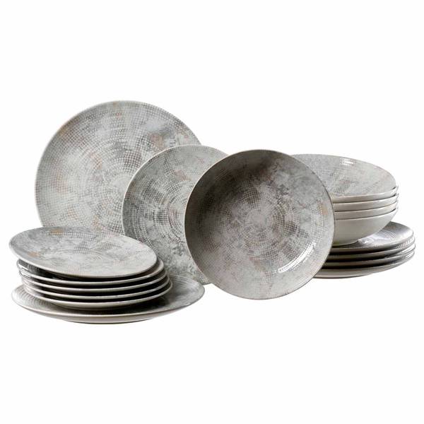 Teller-Set Cecina 18-teilig Perlweiß
