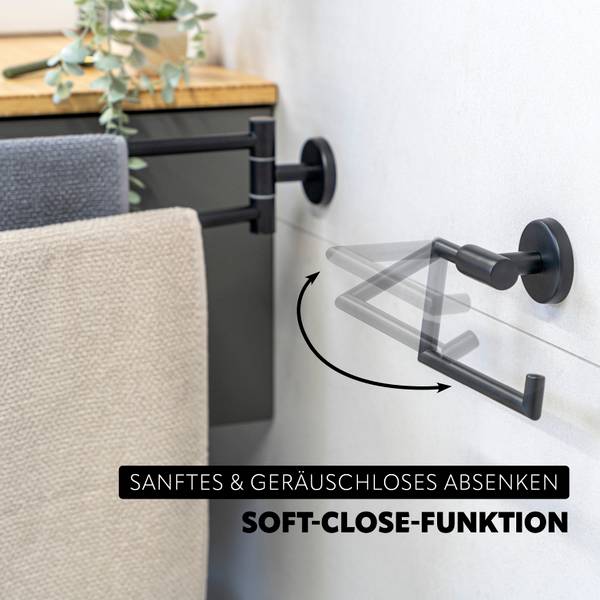 Toilettenpapierhalter Piazza Black 91112 Schwarz - Kunststoff