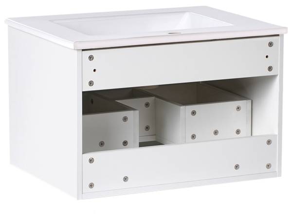 Ensemble pour salle de bain TILCARA Doré - Blanc - Largeur : 60 cm