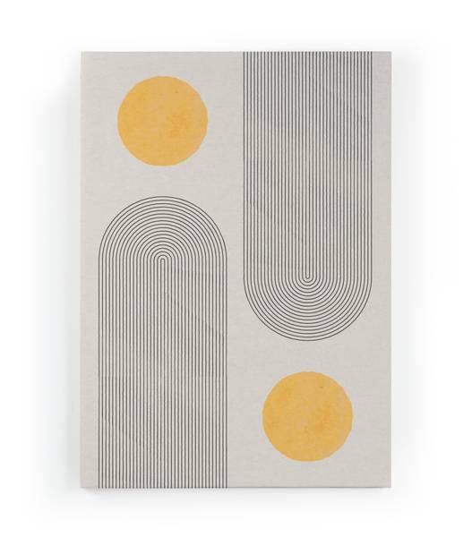 Leinwand 60x40 Gelb geometrisch Polyester - 3 x 60 x 40 cm