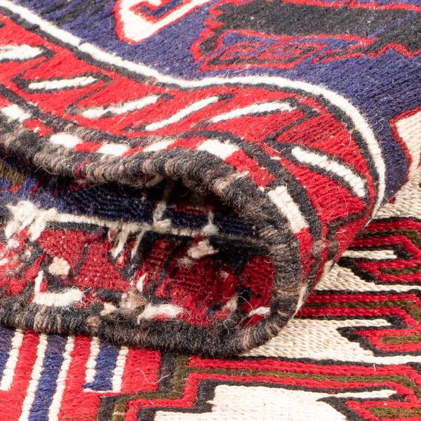 Handgewebt Kelimteppich Weiß - Wolle - 110 x 1 x 205 cm