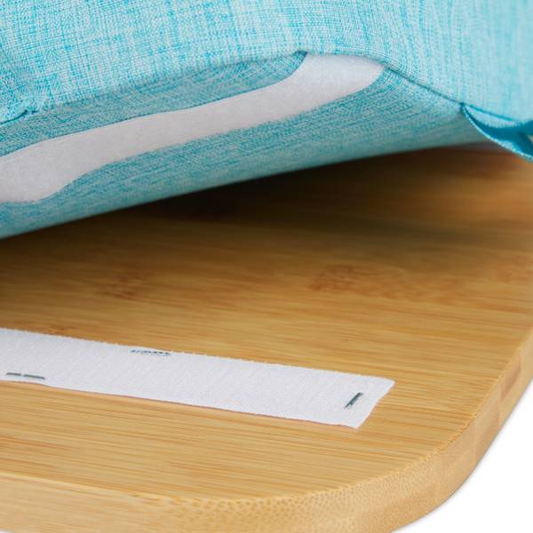 Support pour ordinateur portable en bleu Bleu - Marron - Polyester - 51 x 8 x 36 cm