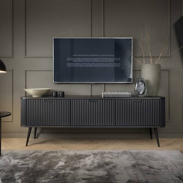 TV-Lowboard ZENZERO Schwarz