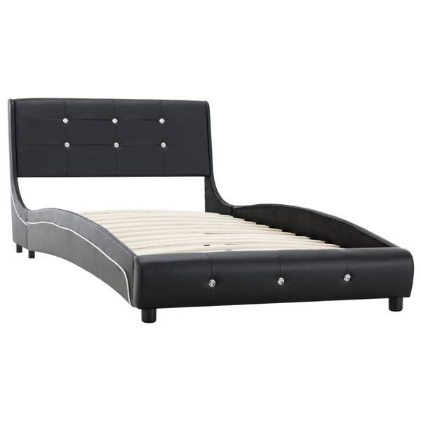 Bettgestell 297816 Schwarz - Stahl - 95 x 70 x 223 cm