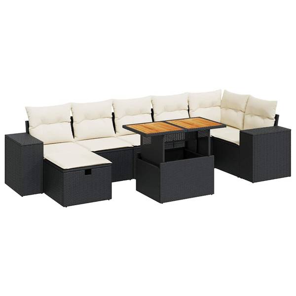 Garten-Lounge-Set 3037613-3 (5-teilig) Schwarz - Creme