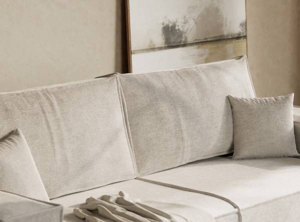 Canapé  Milos Beige - Gris