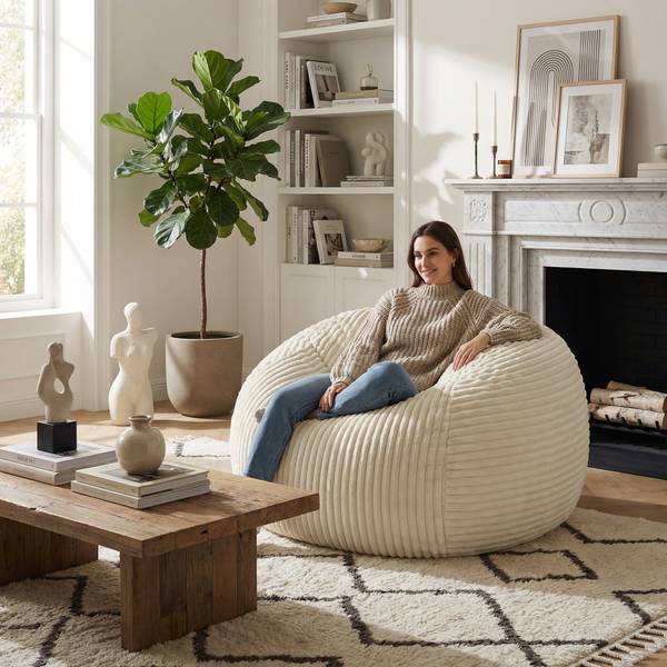 Sitzsäcke PinnacleElle Beige - Strukturstoff - 34 x 24 x 34 cm