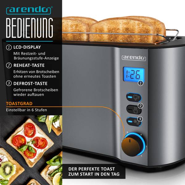 Toaster & Eierkocher Set GE-2575 Grau